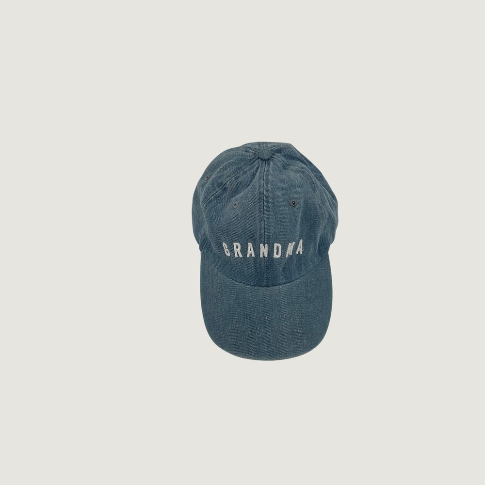 Rey to Z Grandma Denim Baseball Cap Blue Embroidered Adjustable Dad Hat
